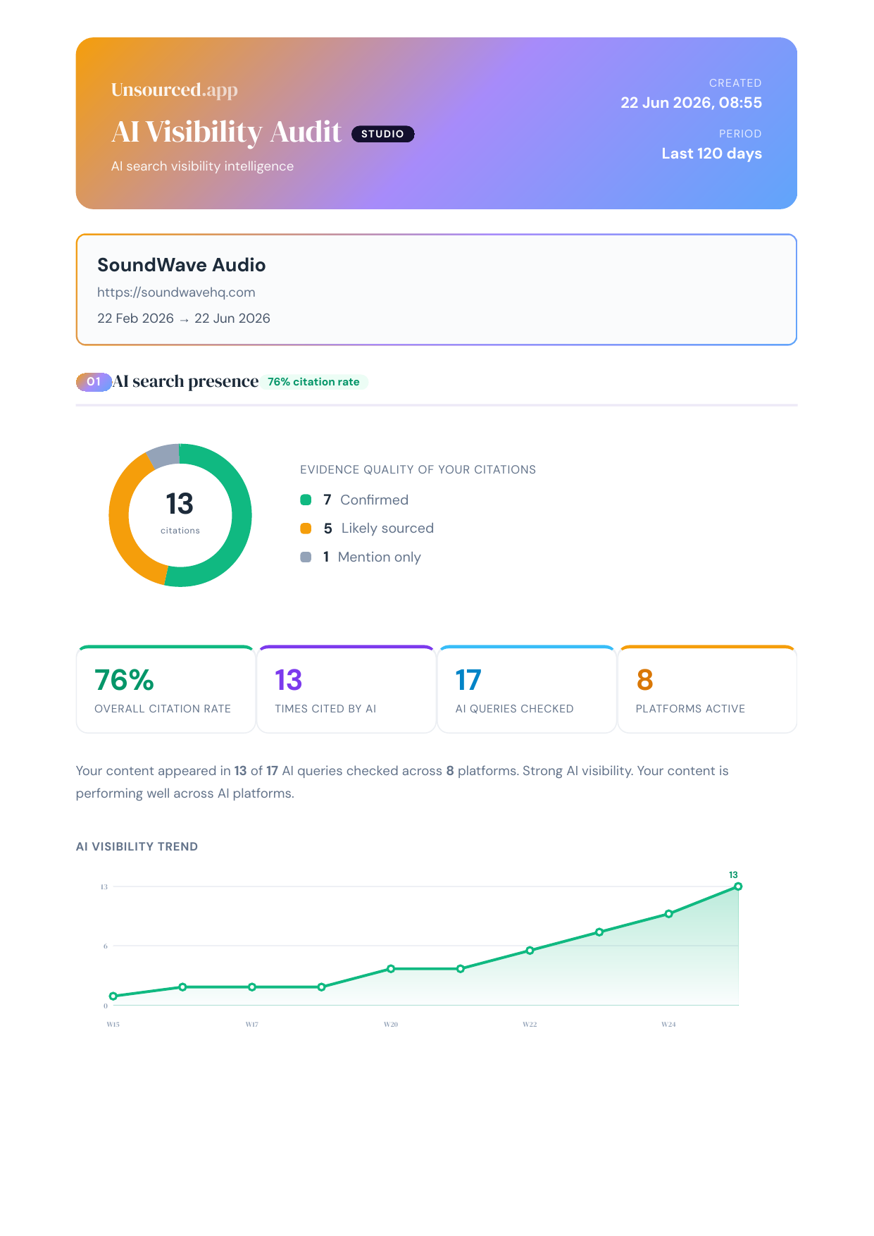AI Visibility Audit — sample PDF